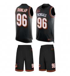 Men's Nike Cincinnati Bengals #96 Carlos Dunlap Limited Black Tank Top Suit NFL Jersey