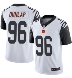 Men's Nike Cincinnati Bengals #96 Carlos Dunlap Limited White Rush Vapor Untouchable NFL Jersey