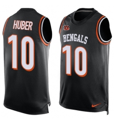 Men's Nike Cincinnati Bengals #10 Kevin Huber Limited Black Player Name & Number Tank Top NFL Jersey