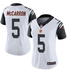 Women's Nike Cincinnati Bengals #5 AJ McCarron Limited White Rush Vapor Untouchable NFL Jersey