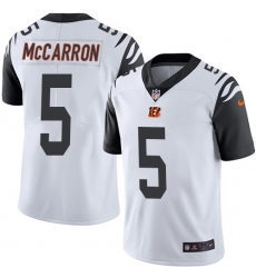 Youth Nike Cincinnati Bengals #5 AJ McCarron Limited White Rush Vapor Untouchable NFL Jersey