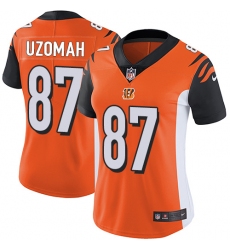 Women's Nike Cincinnati Bengals #87 C.J. Uzomah Vapor Untouchable Limited Orange Alternate NFL Jersey