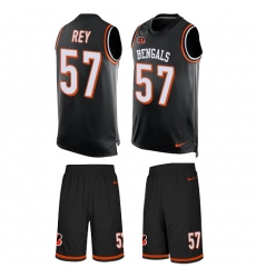 Men's Nike Cincinnati Bengals #57 Vincent Rey Limited Black Tank Top Suit NFL Jersey