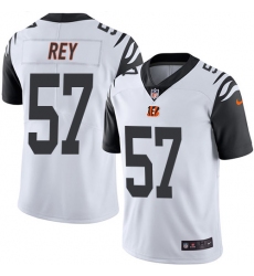 Youth Nike Cincinnati Bengals #57 Vincent Rey Limited White Rush Vapor Untouchable NFL Jersey