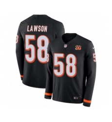 Men's Nike Cincinnati Bengals #58 Carl Lawson Limited Black Therma Long Sleeve NFL Jersey