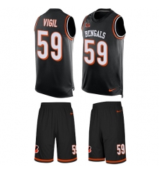Men's Nike Cincinnati Bengals #59 Nick Vigil Limited Black Tank Top Suit NFL Jersey