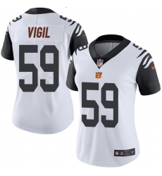 Women's Nike Cincinnati Bengals #59 Nick Vigil Limited White Rush Vapor Untouchable NFL Jersey