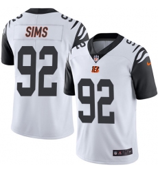 Men's Nike Cincinnati Bengals #92 Pat Sims Limited White Rush Vapor Untouchable NFL Jersey