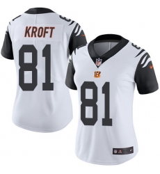 Women's Nike Cincinnati Bengals #81 Tyler Kroft Limited White Rush Vapor Untouchable NFL Jersey