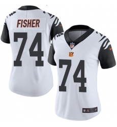 Women's Nike Cincinnati Bengals #74 Jake Fisher Limited White Rush Vapor Untouchable NFL Jersey