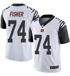 Youth Nike Cincinnati Bengals #74 Jake Fisher Limited White Rush Vapor Untouchable NFL Jersey