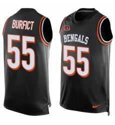 Men's Nike Cincinnati Bengals #55 Vontaze Burfict Limited Black Player Name & Number Tank Top NFL Jersey
