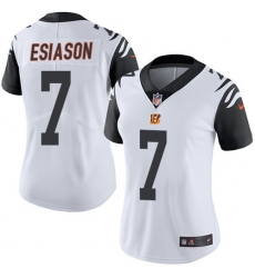 Women's Nike Cincinnati Bengals #7 Boomer Esiason Limited White Rush Vapor Untouchable NFL Jersey