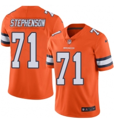 Men's Nike Denver Broncos #71 Donald Stephenson Limited Orange Rush Vapor Untouchable NFL Jersey