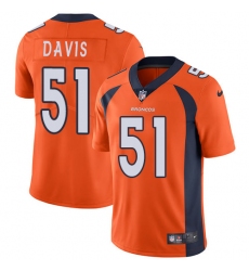 Men's Nike Denver Broncos #51 Todd Davis Orange Team Color Vapor Untouchable Limited Player NFL Jersey