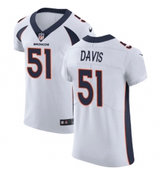 Men's Nike Denver Broncos #51 Todd Davis White Vapor Untouchable Elite Player NFL Jersey