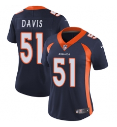 Women's Nike Denver Broncos #51 Todd Davis Elite Navy Blue Alternate NFL Jersey