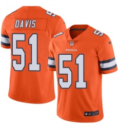 Youth Nike Denver Broncos #51 Todd Davis Elite Orange Rush Vapor Untouchable NFL Jersey