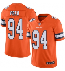 Men's Nike Denver Broncos #94 Domata Peko Limited Orange Rush Vapor Untouchable NFL Jersey