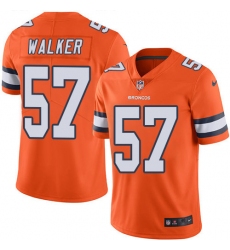 Men's Nike Denver Broncos #57 Demarcus Walker Elite Orange Rush Vapor Untouchable NFL Jersey