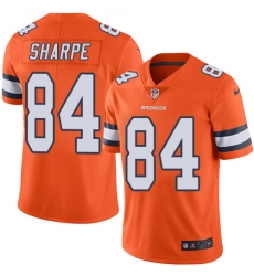 Youth Nike Denver Broncos #84 Shannon Sharpe Limited Orange Rush Vapor Untouchable NFL Jersey