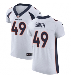 Men's Nike Denver Broncos #49 Dennis Smith White Vapor Untouchable Elite Player NFL Jersey