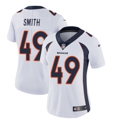 Women's Nike Denver Broncos #49 Dennis Smith Elite White NFL Jersey