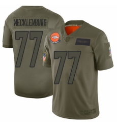 Men's Denver Broncos #77 Karl Mecklenburg Limited Camo 2019 Salute to Service Football Jersey