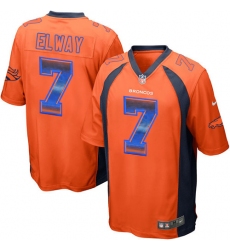 Men's Nike Denver Broncos #7 John Elway Limited Orange Strobe NFL Jersey