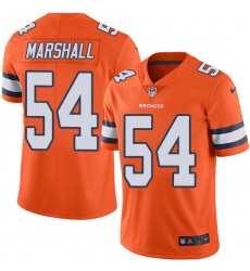 Men's Nike Denver Broncos #54 Brandon Marshall Limited Orange Rush Vapor Untouchable NFL Jersey