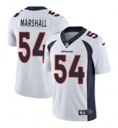 Men's Nike Denver Broncos #54 Brandon Marshall White Vapor Untouchable Limited Player NFL Jersey