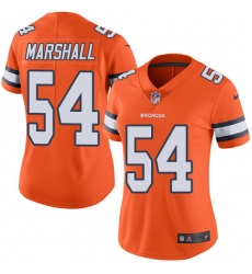 Women's Nike Denver Broncos #54 Brandon Marshall Limited Orange Rush Vapor Untouchable NFL Jersey