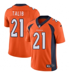 Men's Nike Denver Broncos #21 Aqib Talib Orange Team Color Vapor Untouchable Limited Player NFL Jersey