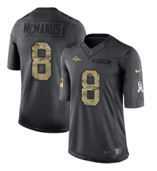 Men's Nike Denver Broncos #8 Brandon McManus Limited Black 2016 Salute to Service NFL Jersey