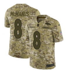 Men's Nike Denver Broncos #8 Brandon McManus Limited Camo 2018 Salute to Service NFL Jersey
