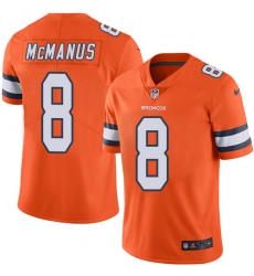 Youth Nike Denver Broncos #8 Brandon McManus Limited Orange Rush Vapor Untouchable NFL Jersey