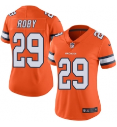 Women's Nike Denver Broncos #29 Bradley Roby Limited Orange Rush Vapor Untouchable NFL Jersey