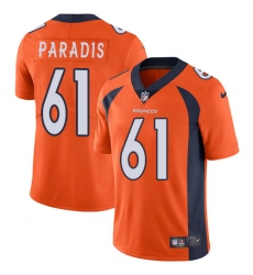 Youth Nike Denver Broncos #61 Matt Paradis Orange Team Color Vapor Untouchable Limited Player NFL Jersey