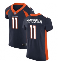 Men's Nike Denver Broncos #11 Carlos Henderson Navy Blue Alternate Vapor Untouchable Elite Player NFL Jersey