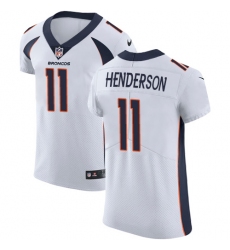 Men's Nike Denver Broncos #11 Carlos Henderson White Vapor Untouchable Elite Player NFL Jersey