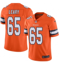 Men's Nike Denver Broncos #65 Ronald Leary Limited Orange Rush Vapor Untouchable NFL Jersey