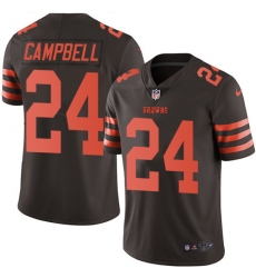 Youth Nike Cleveland Browns #24 Ibraheim Campbell Limited Brown Rush Vapor Untouchable NFL Jersey