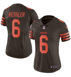 Women's Nike Cleveland Browns #6 Cody Kessler Limited Brown Rush Vapor Untouchable NFL Jersey