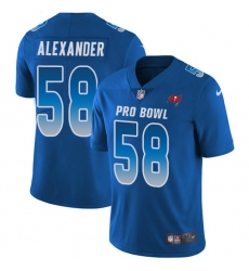 Men's Nike Tampa Bay Buccaneers #58 Kwon Alexander Limited Royal Blue 2018 Pro Bowl NFL Jersey