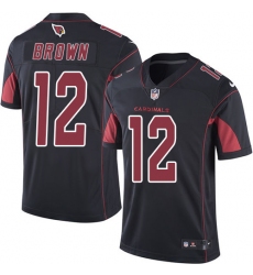 Men's Nike Arizona Cardinals #12 John Brown Elite Black Rush Vapor Untouchable NFL Jersey