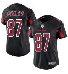 Women's Nike Arizona Cardinals #87 Troy Niklas Limited Black Rush Vapor Untouchable NFL Jersey