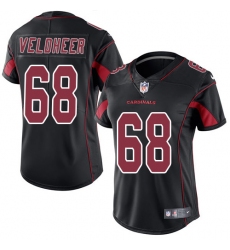 Women's Nike Arizona Cardinals #68 Jared Veldheer Limited Black Rush Vapor Untouchable NFL Jersey