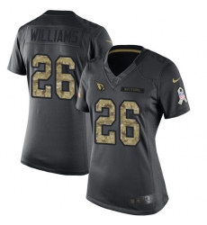 Women's Nike Arizona Cardinals #26 Brandon Williams Limited Black 2016 Salute to Service NFL Jersey