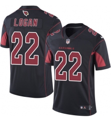 Men's Nike Arizona Cardinals #22 T. J. Logan Limited Black Rush Vapor Untouchable NFL Jersey