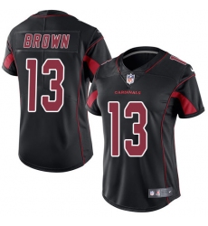 Women's Nike Arizona Cardinals #13 Jaron Brown Limited Black Rush Vapor Untouchable NFL Jersey